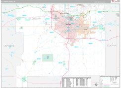 St. Joseph County, IN Digital Map Premium Style